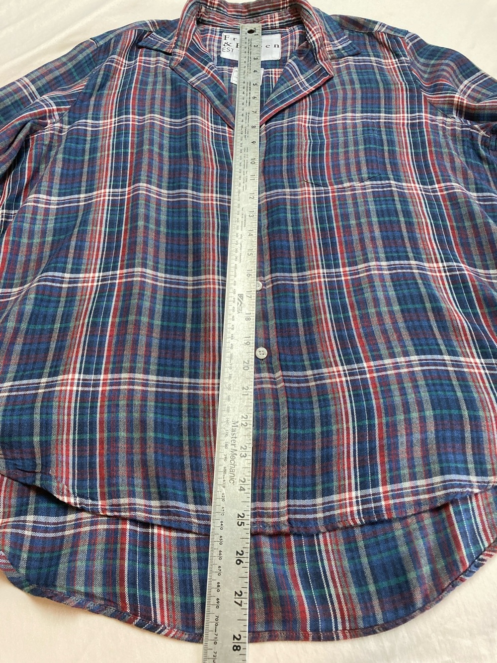 Frank & Eileen Plaid Button-Down Shirt in Navy, Red & Green - Picture 6 of 7